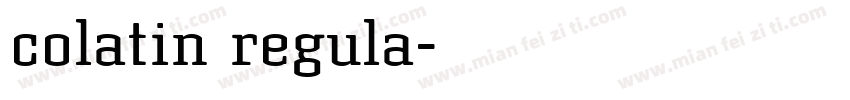 colatin regula字体转换